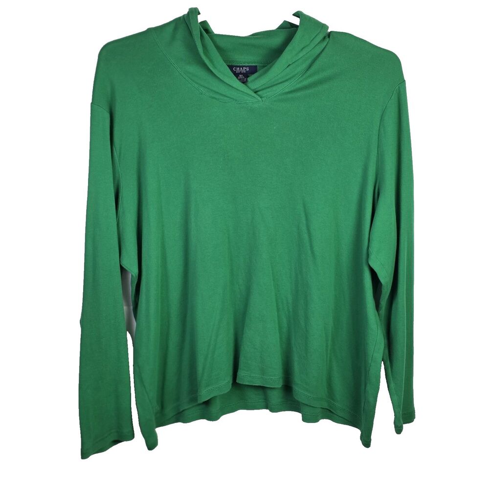 Chaps Men's 3XL Green Long Sleeve 100% Cotton Pullover